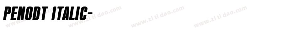 Penodt Italic字体转换